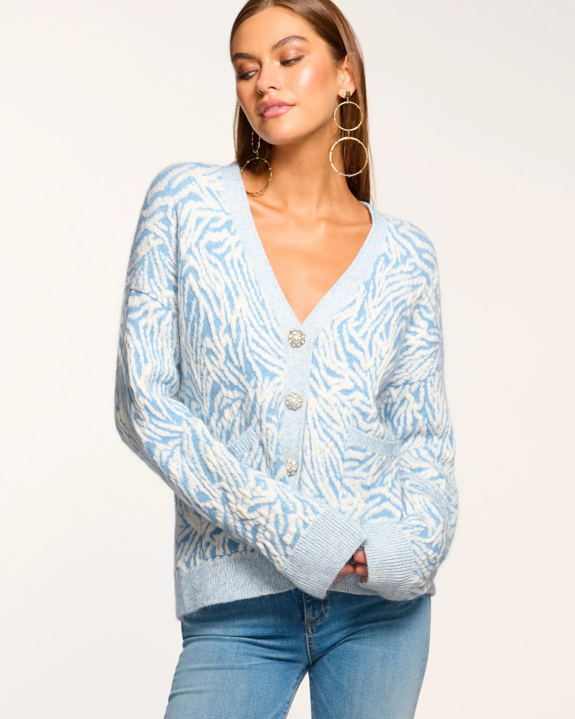 Discount Ramy Brook Jelena V-Neck Cardigan Sweater