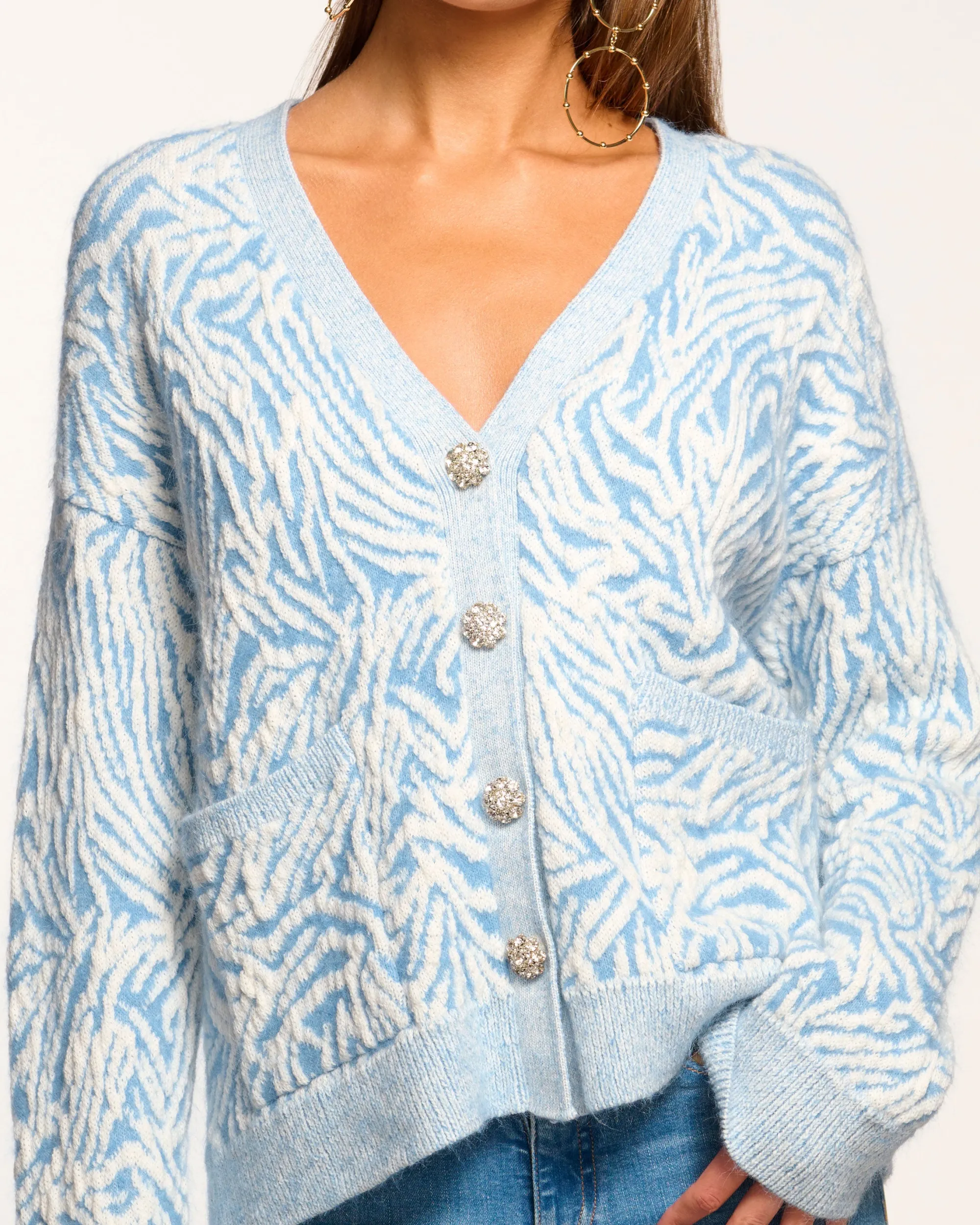 Discount Ramy Brook Jelena V-Neck Cardigan Sweater