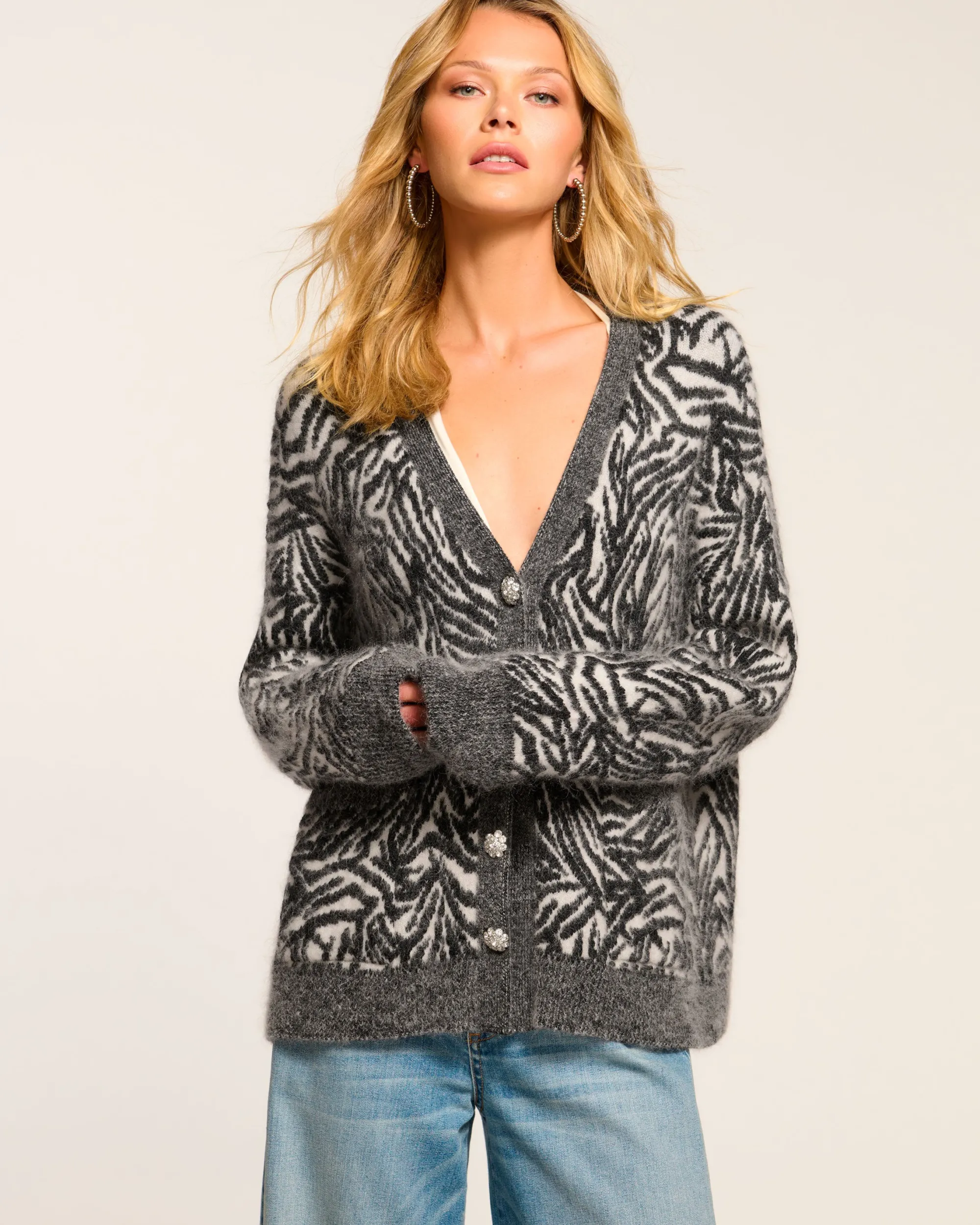 Discount Ramy Brook Jelena V-Neck Cardigan Sweater