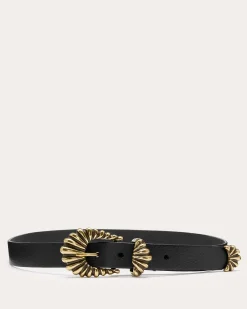 Online Ramy Brook Jolene Leather Belt Black