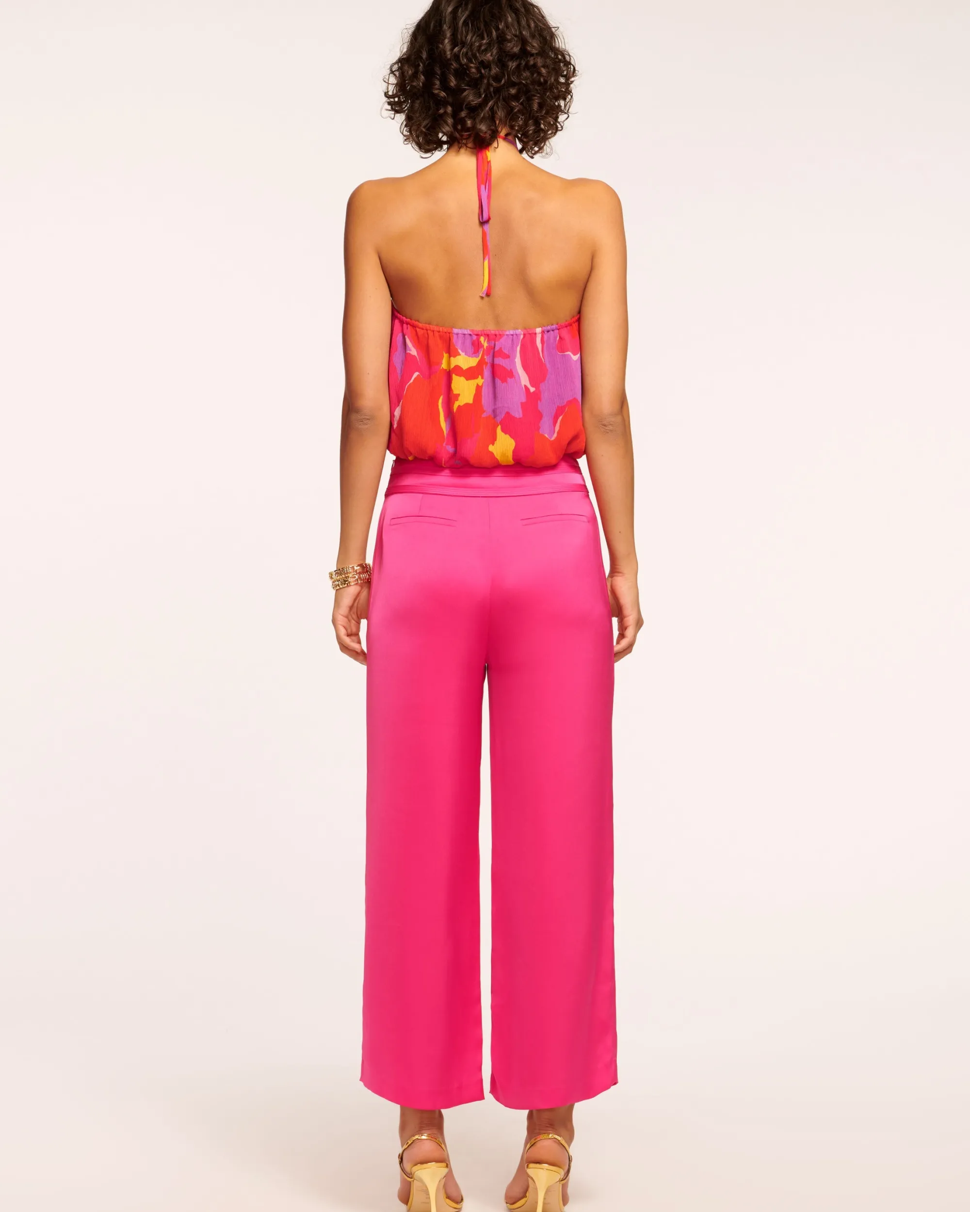 New Ramy Brook Joss Cropped Wide Leg Pant