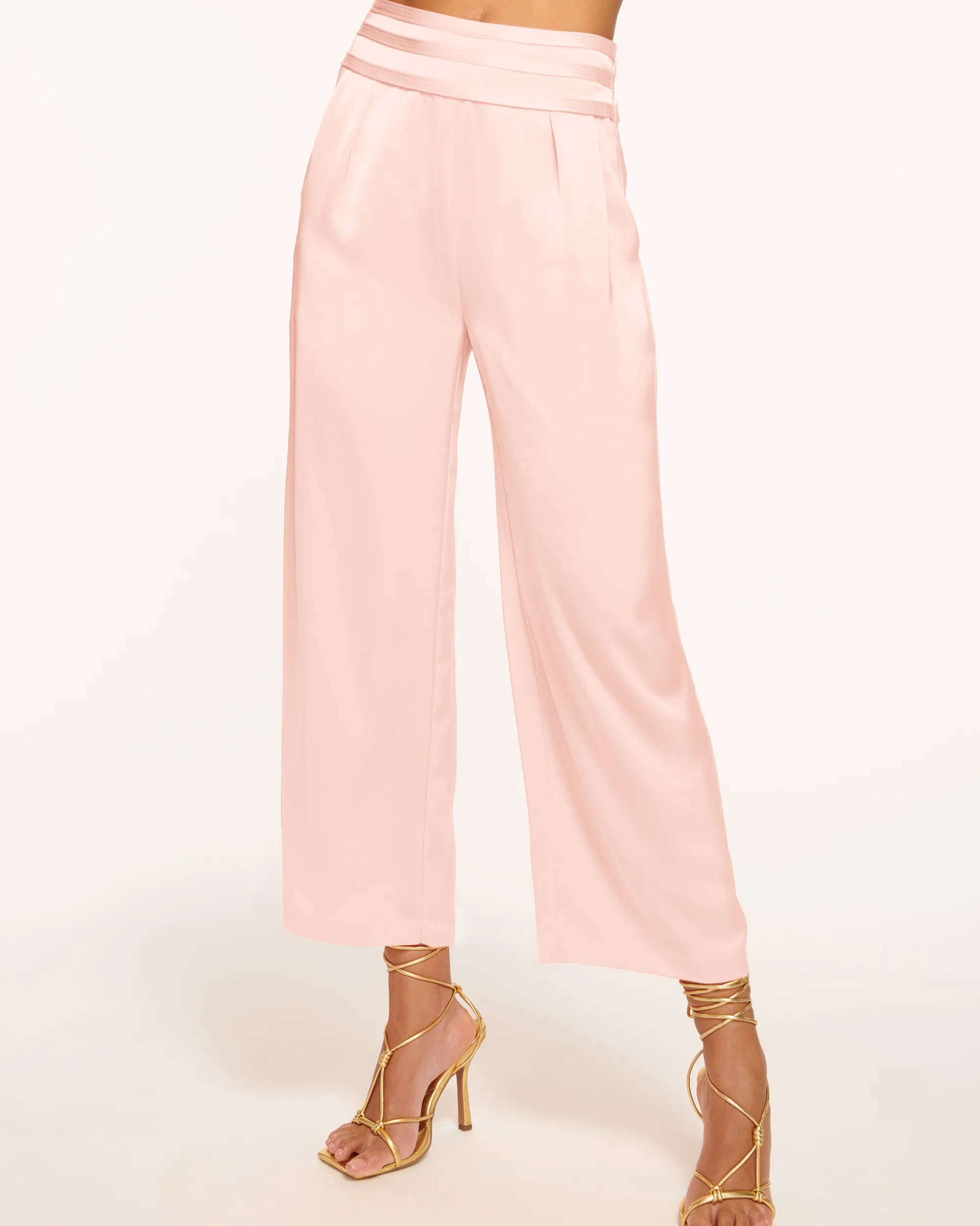 New Ramy Brook Joss Cropped Wide Leg Pant