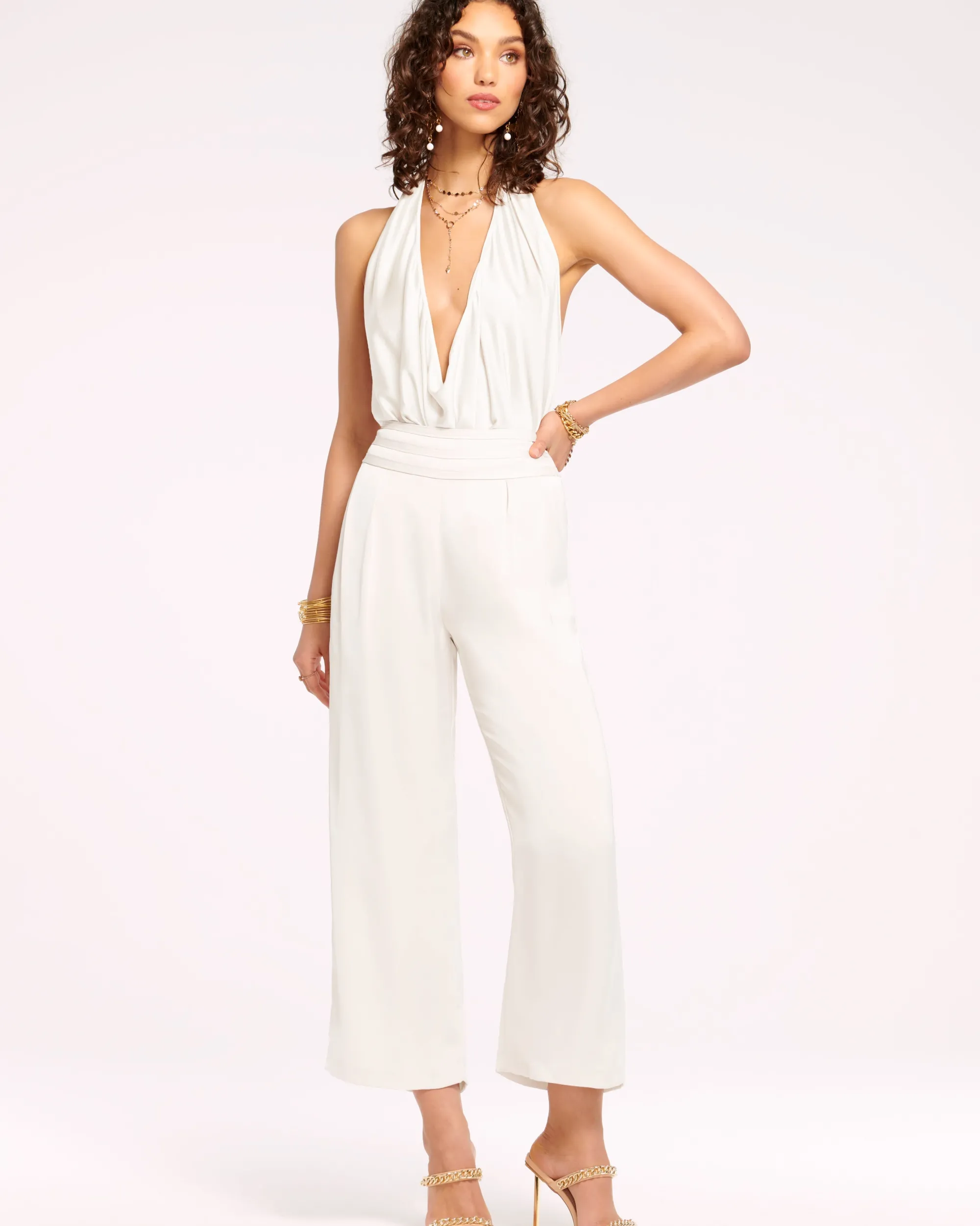 New Ramy Brook Joss Cropped Wide Leg Pant