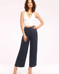 New Ramy Brook Joss Cropped Wide Leg Pant