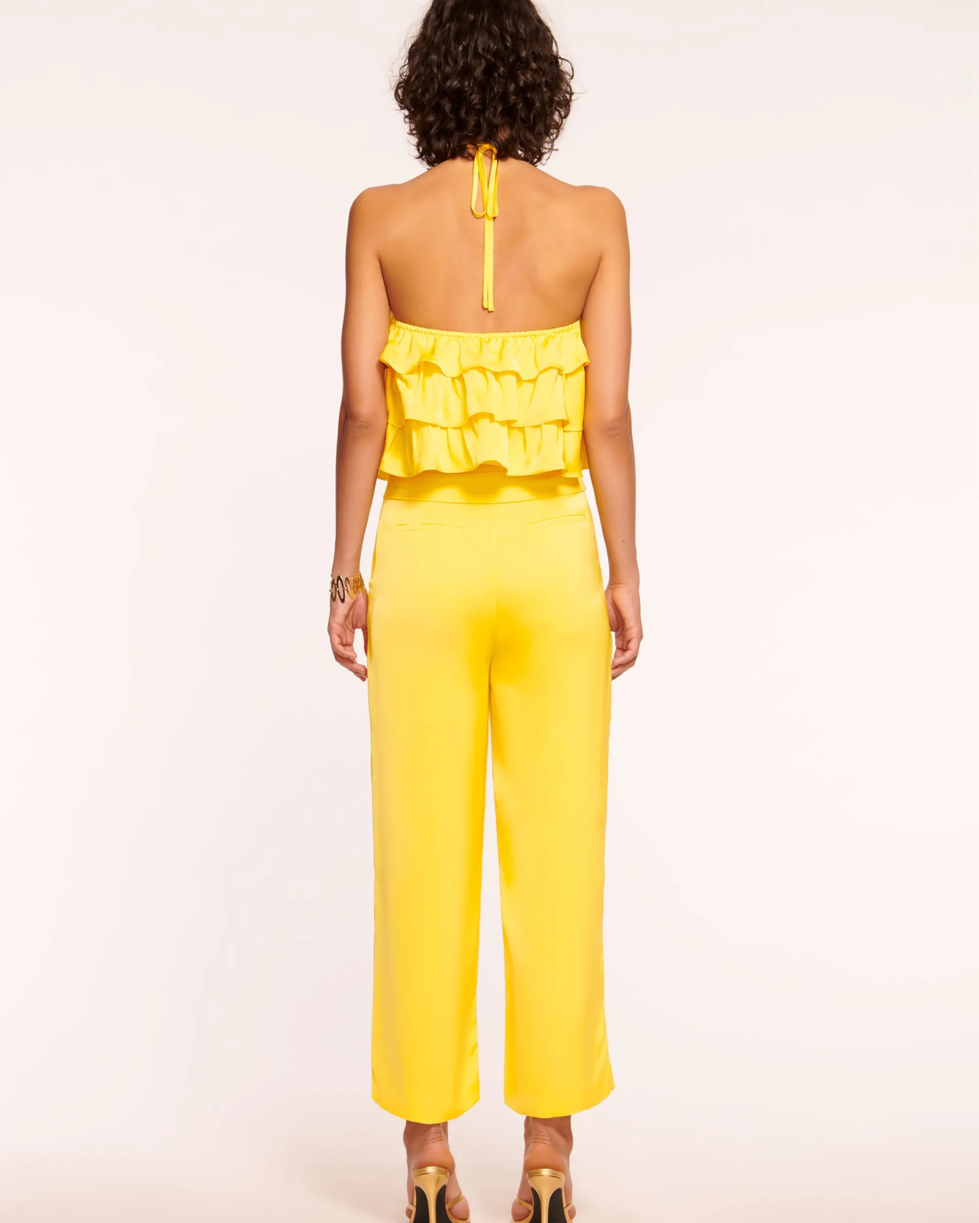 New Ramy Brook Joss Cropped Wide Leg Pant