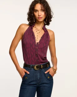 Sale Ramy Brook Kat Button Down Tank Top Pinotpython