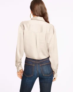 Sale Ramy Brook Kolby Oversized Button Down Blouse