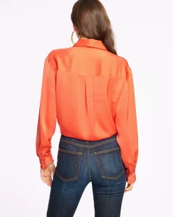 Sale Ramy Brook Kolby Oversized Button Down Blouse