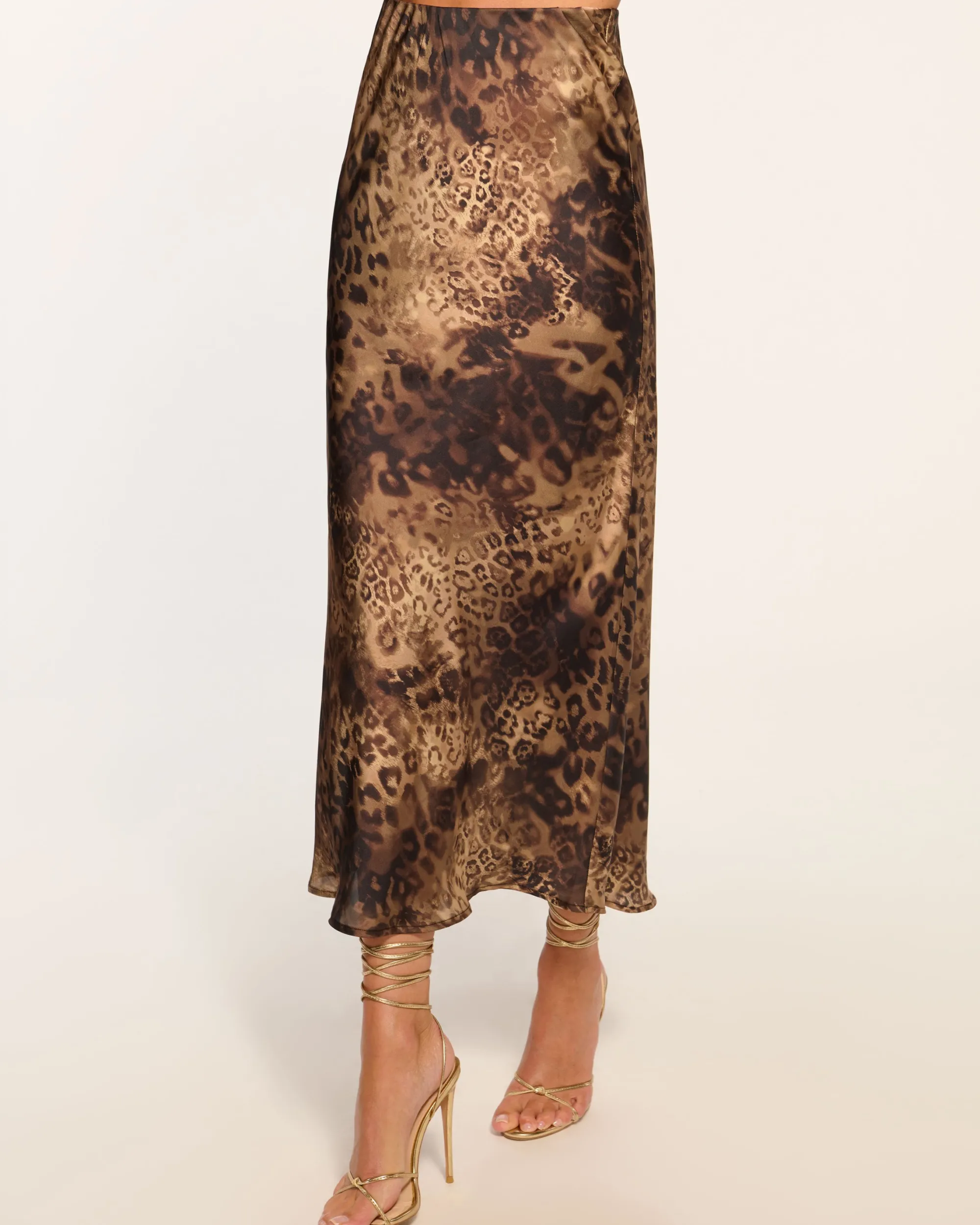 Clearance Ramy Brook Krisia Slip Skirt Leopard
