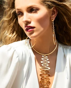 Outlet Ramy Brook Lea Teardrop Hoop Earrings Gold