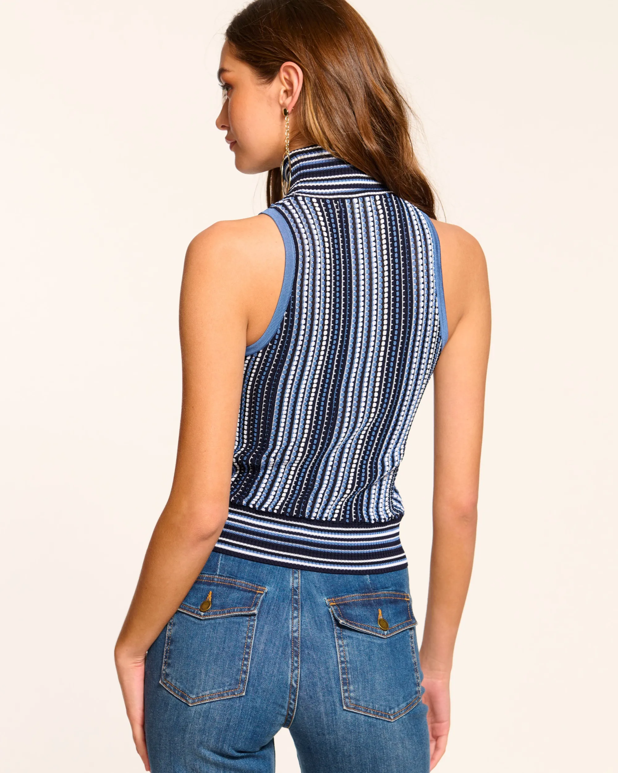 Fashion Ramy Brook Leonie Sleeveless Knit Turtleneck
