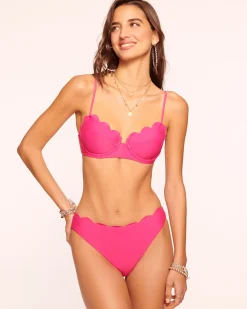 Best Ramy Brook Leyla Scalloped Underwire Bikini Top Perfectpink
