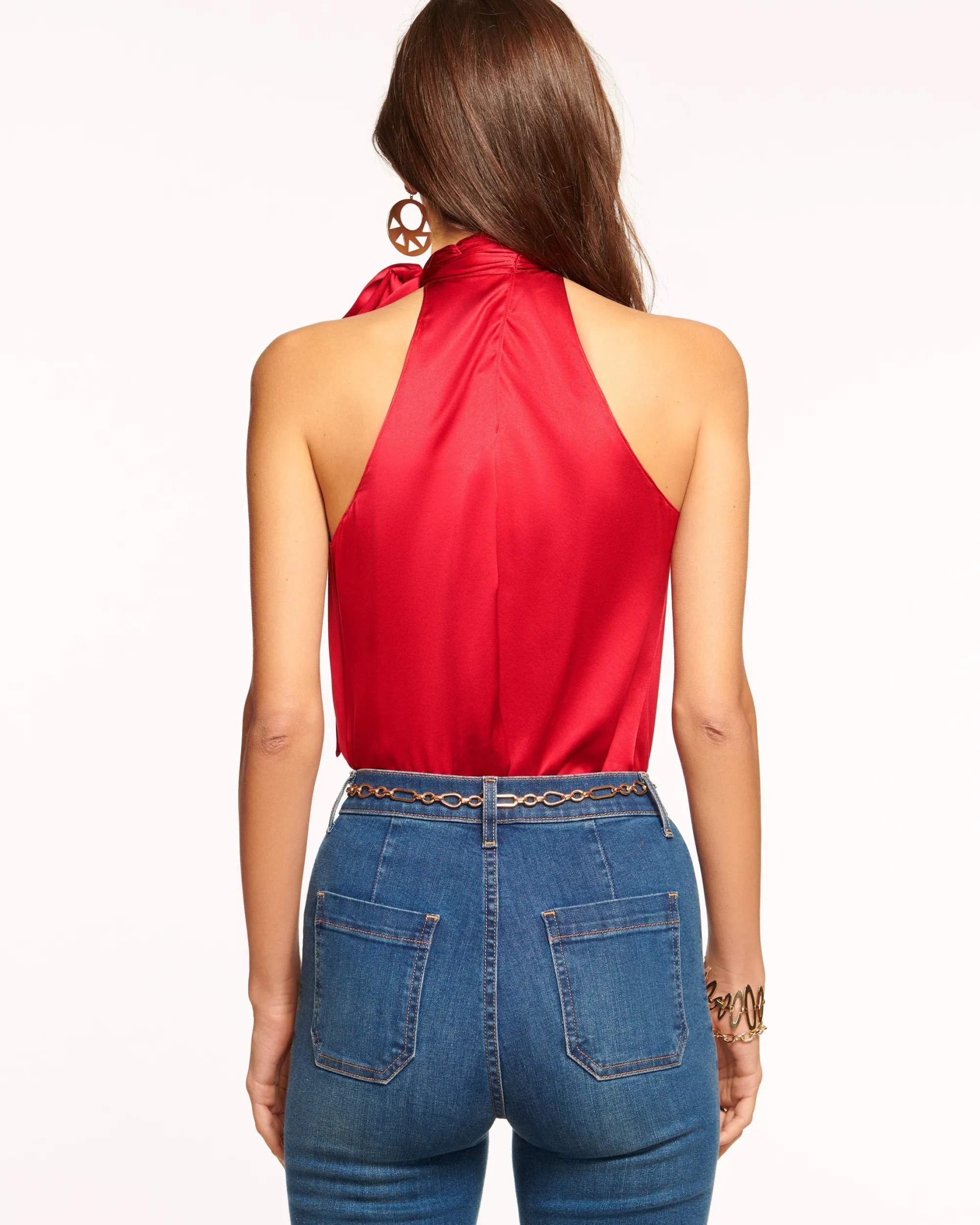 Clearance Ramy Brook Lori Silk High Neck Tank Top