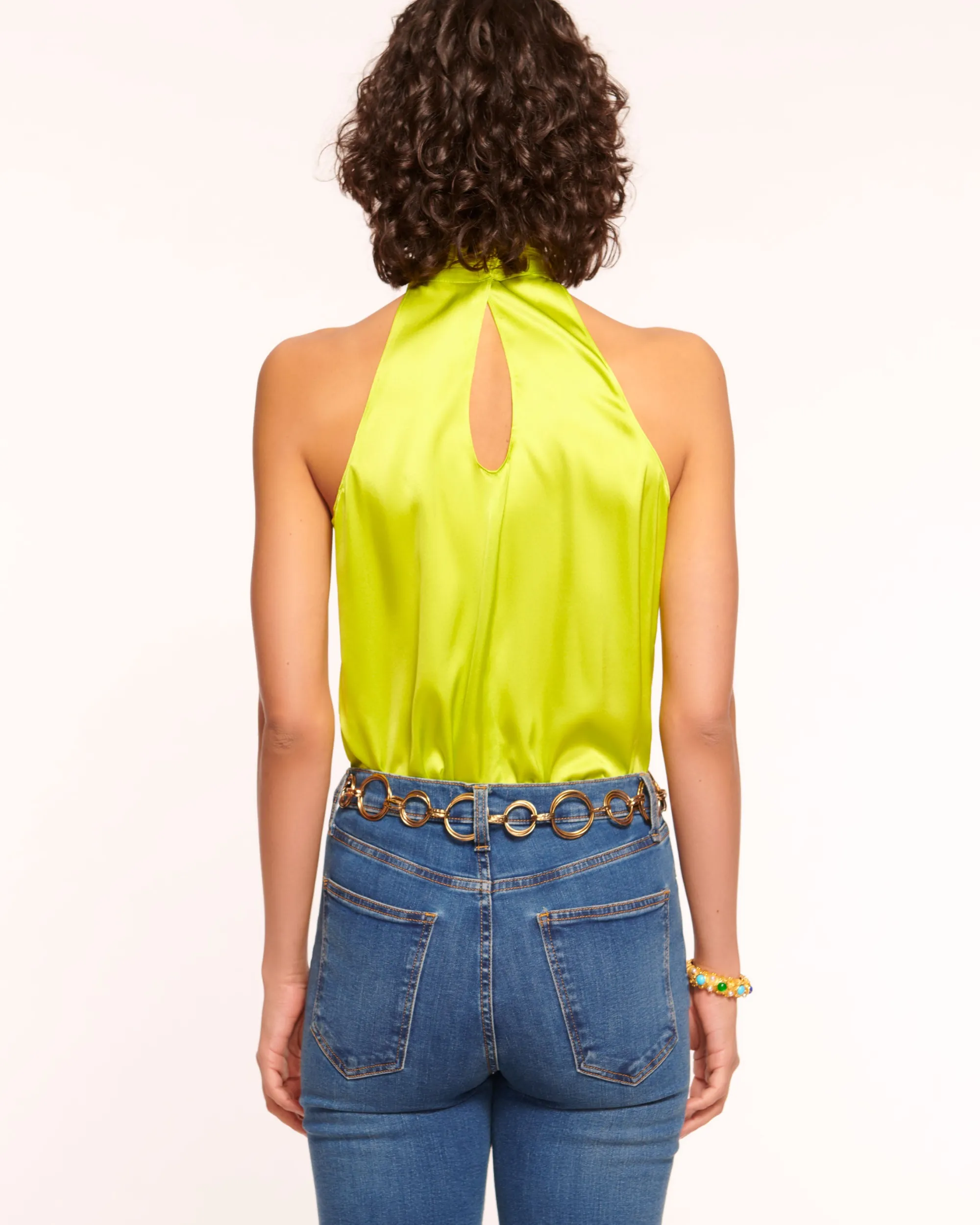 Clearance Ramy Brook Lori Silk High Neck Tank Top