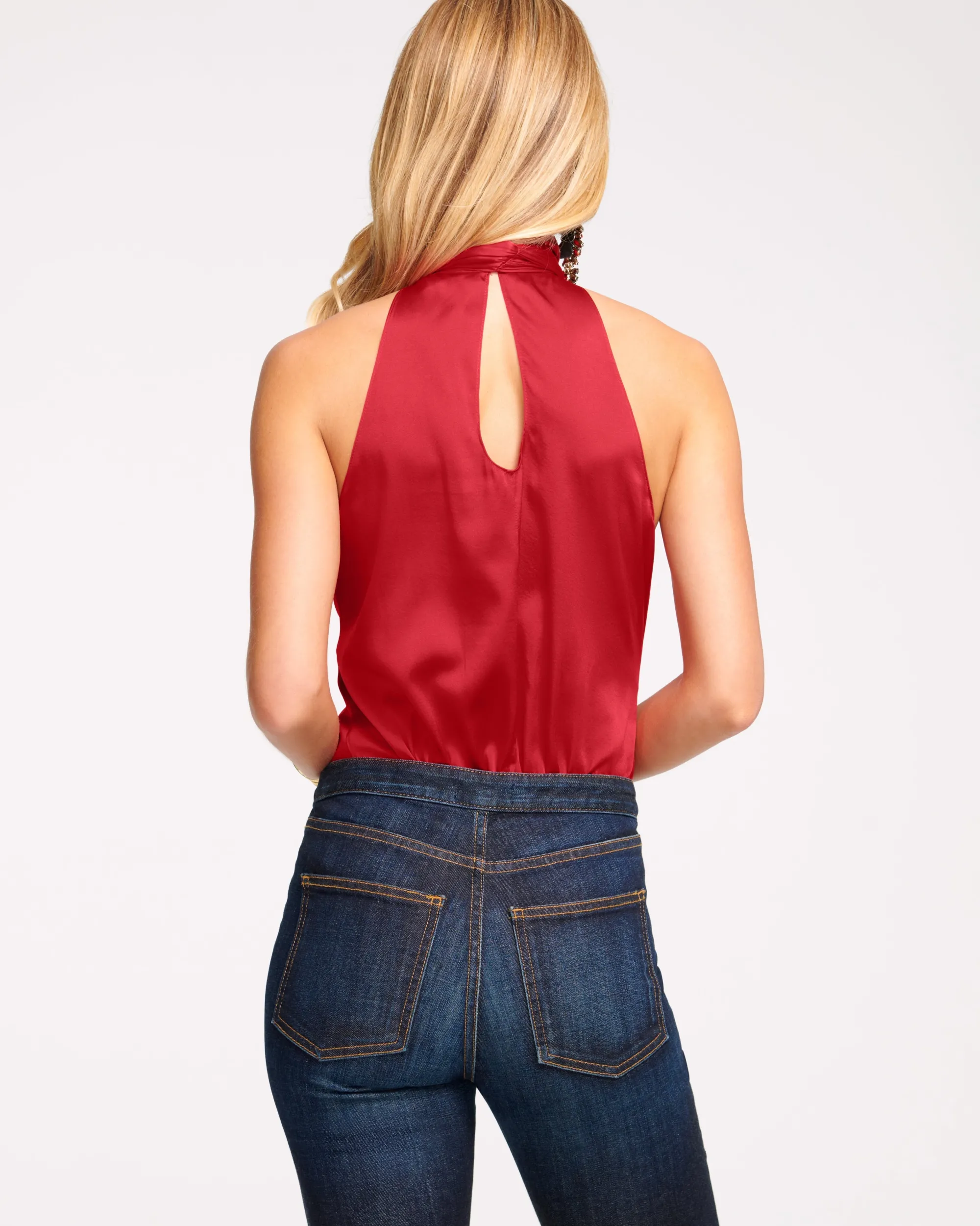 Clearance Ramy Brook Lori Silk High Neck Tank Top