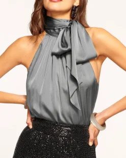 Clearance Ramy Brook Lori Silk High Neck Tank Top