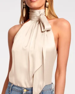 Clearance Ramy Brook Lori Silk High Neck Tank Top