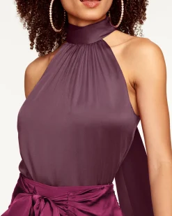 Clearance Ramy Brook Lori Silk High Neck Tank Top