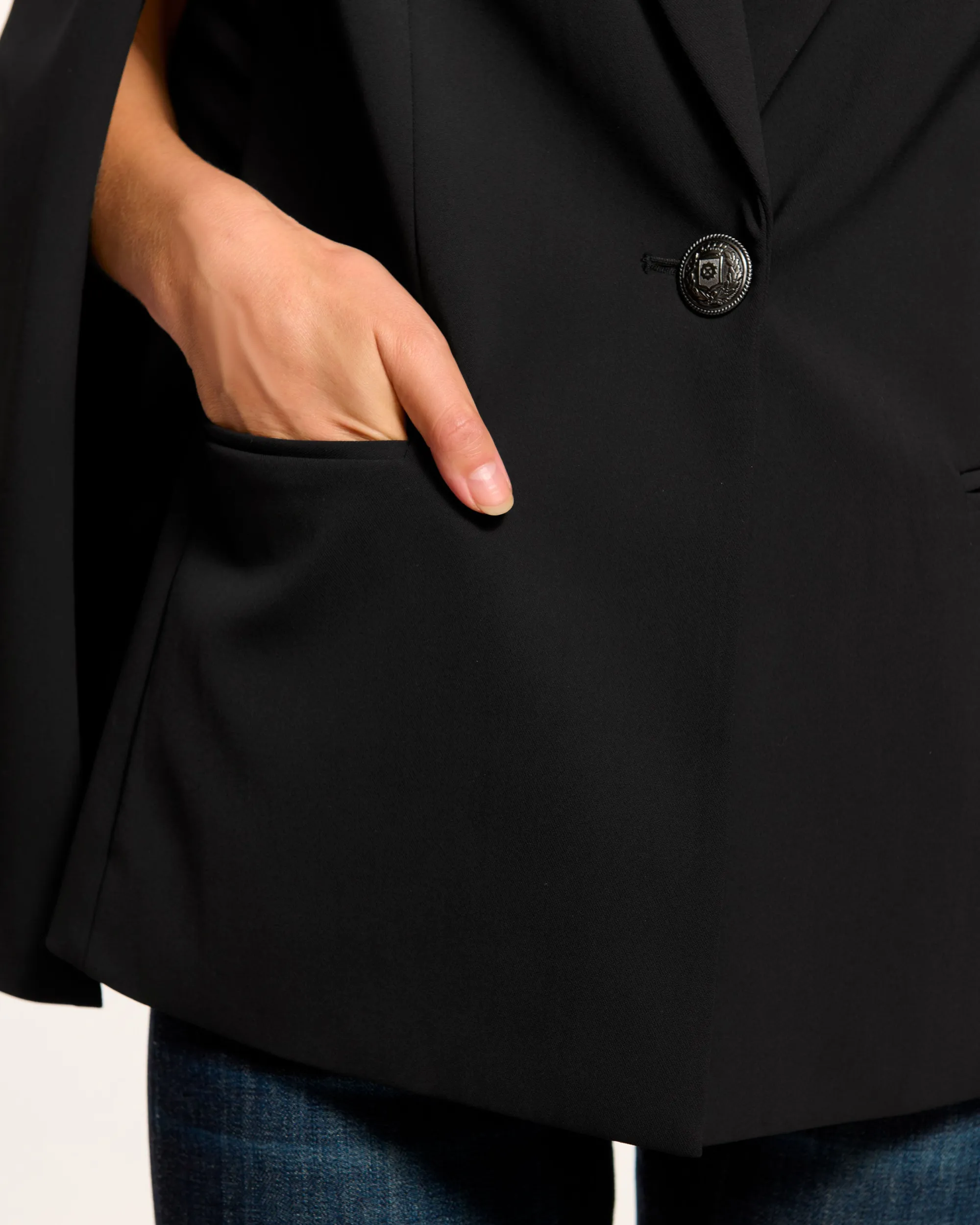 Hot Ramy Brook Lucinda Cape Blazer Black