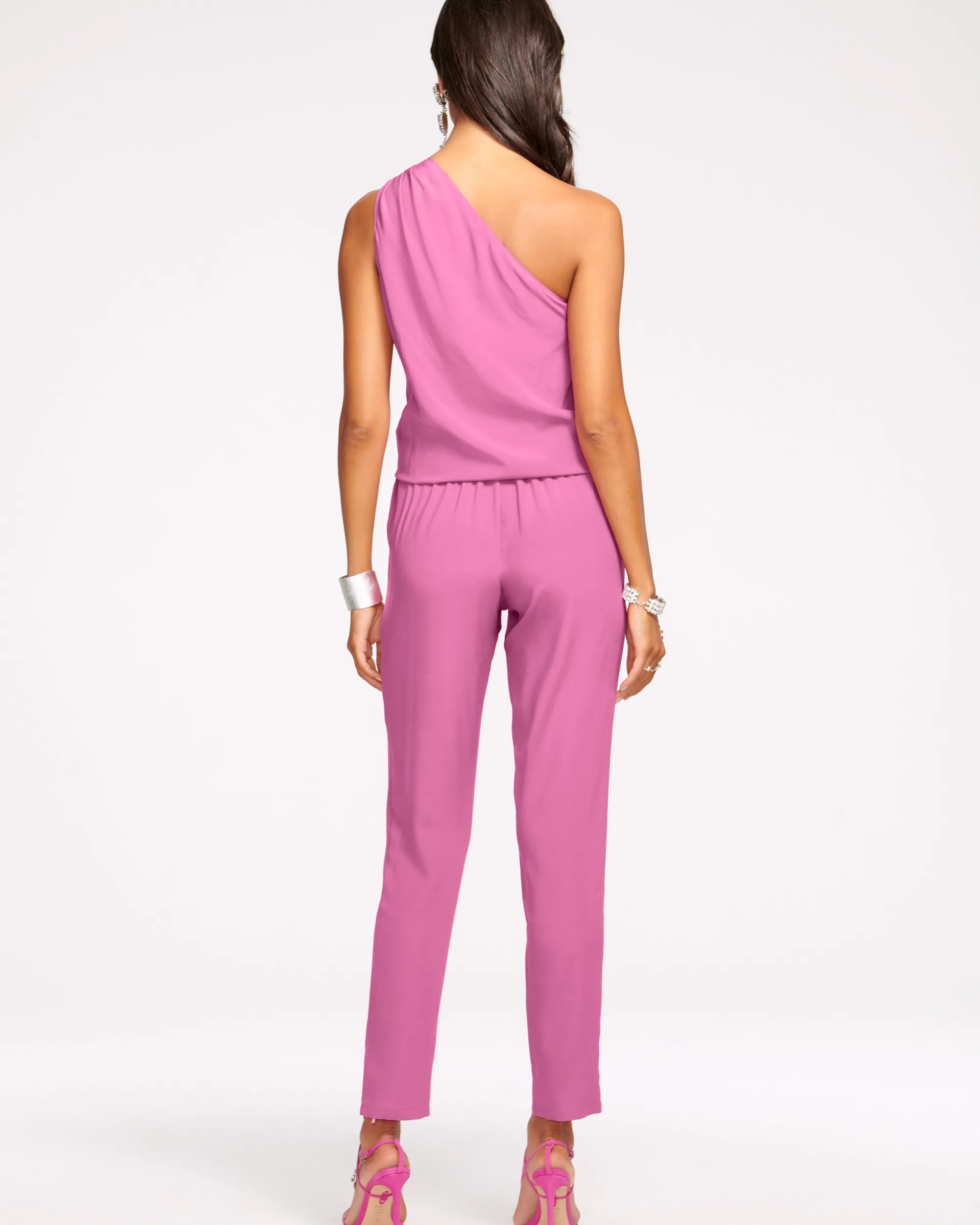 Sale Ramy Brook Lulu One Shoulder Jumpsuit Navy