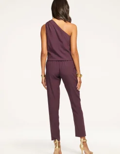 Sale Ramy Brook Lulu One Shoulder Jumpsuit Navy