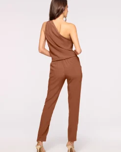 Sale Ramy Brook Lulu One Shoulder Jumpsuit Navy