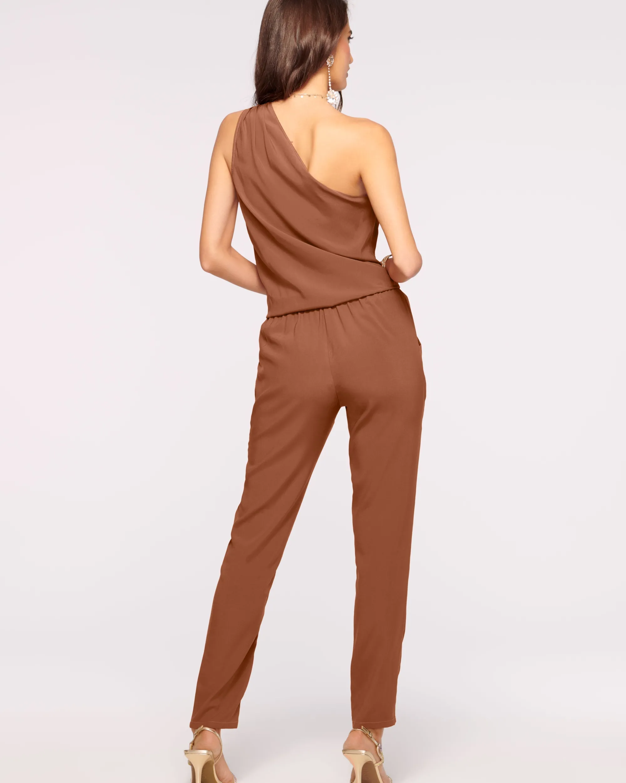 Sale Ramy Brook Lulu One Shoulder Jumpsuit Navy