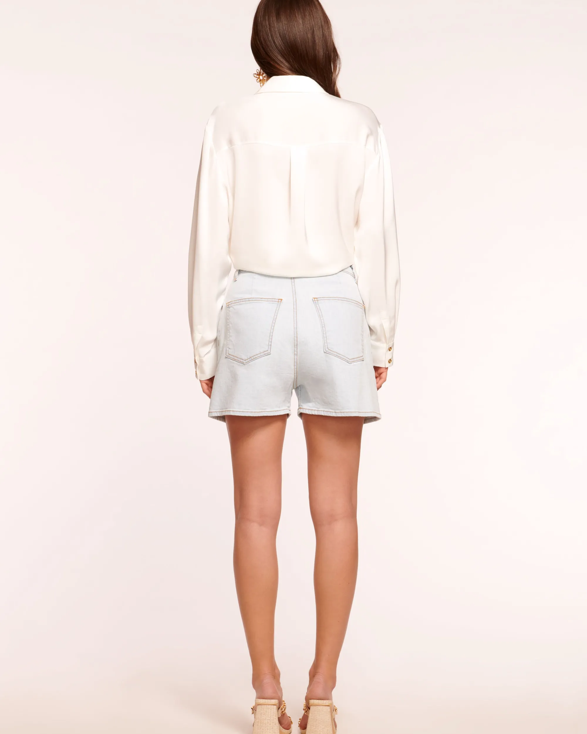 Best Ramy Brook Matie Relaxed Denim Mini Short Bleachedwash