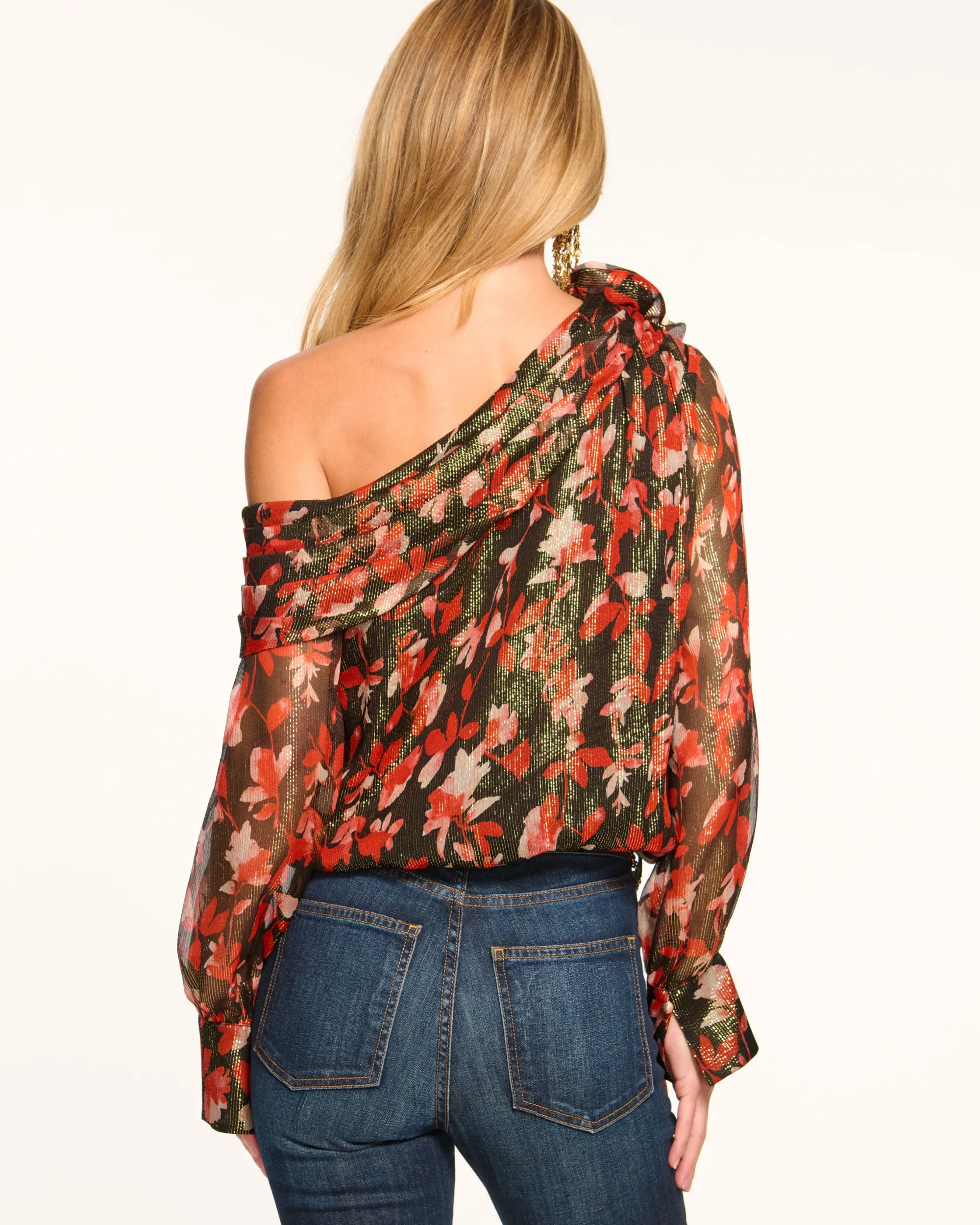 Discount Ramy Brook Maylien Off-The-Shoulder Blouse Rubytwilight