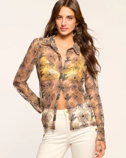 Clearance Ramy Brook Mellanee Sequin Bra Top Floralsequin
