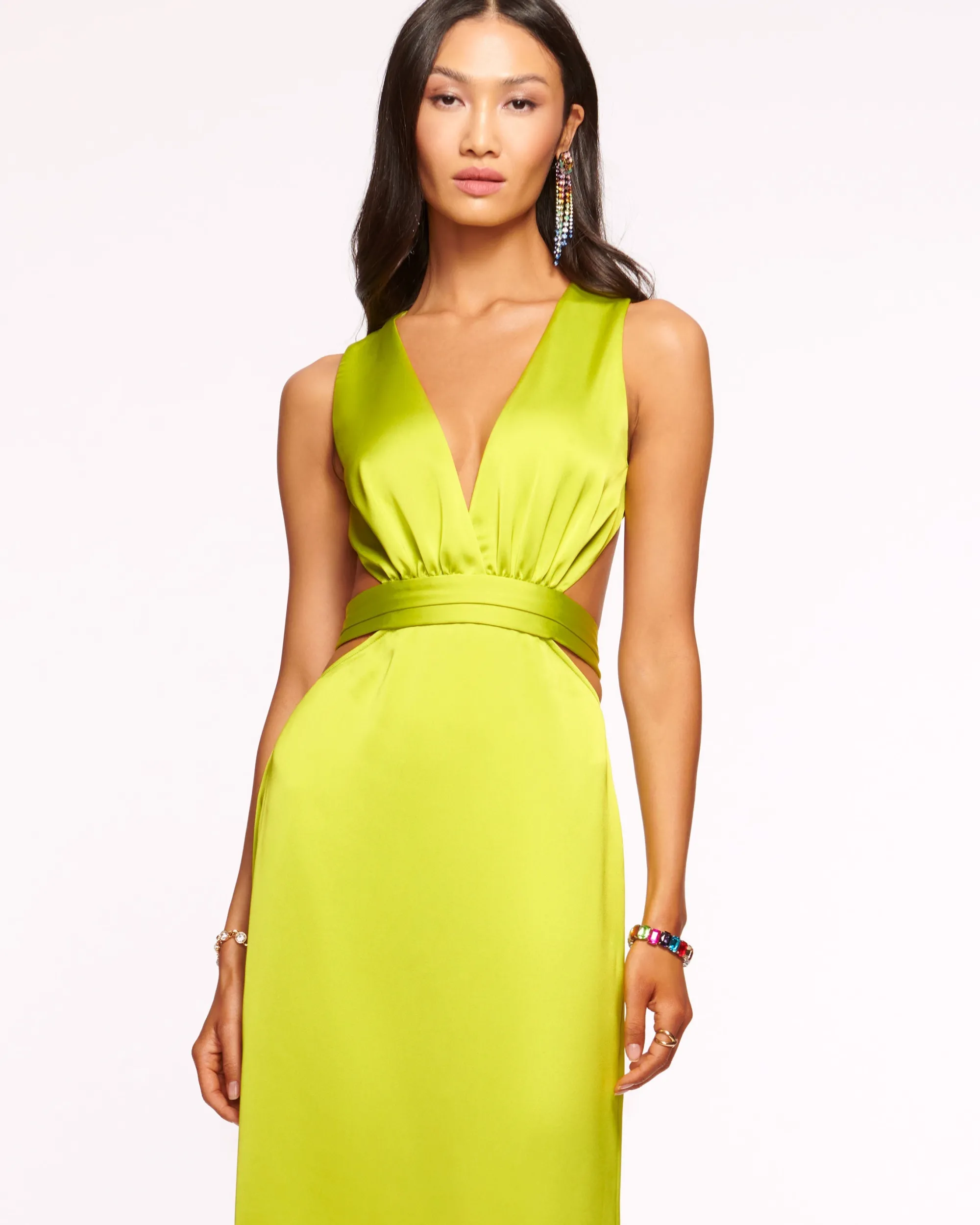 Online Ramy Brook Milan Open Back Gown Black