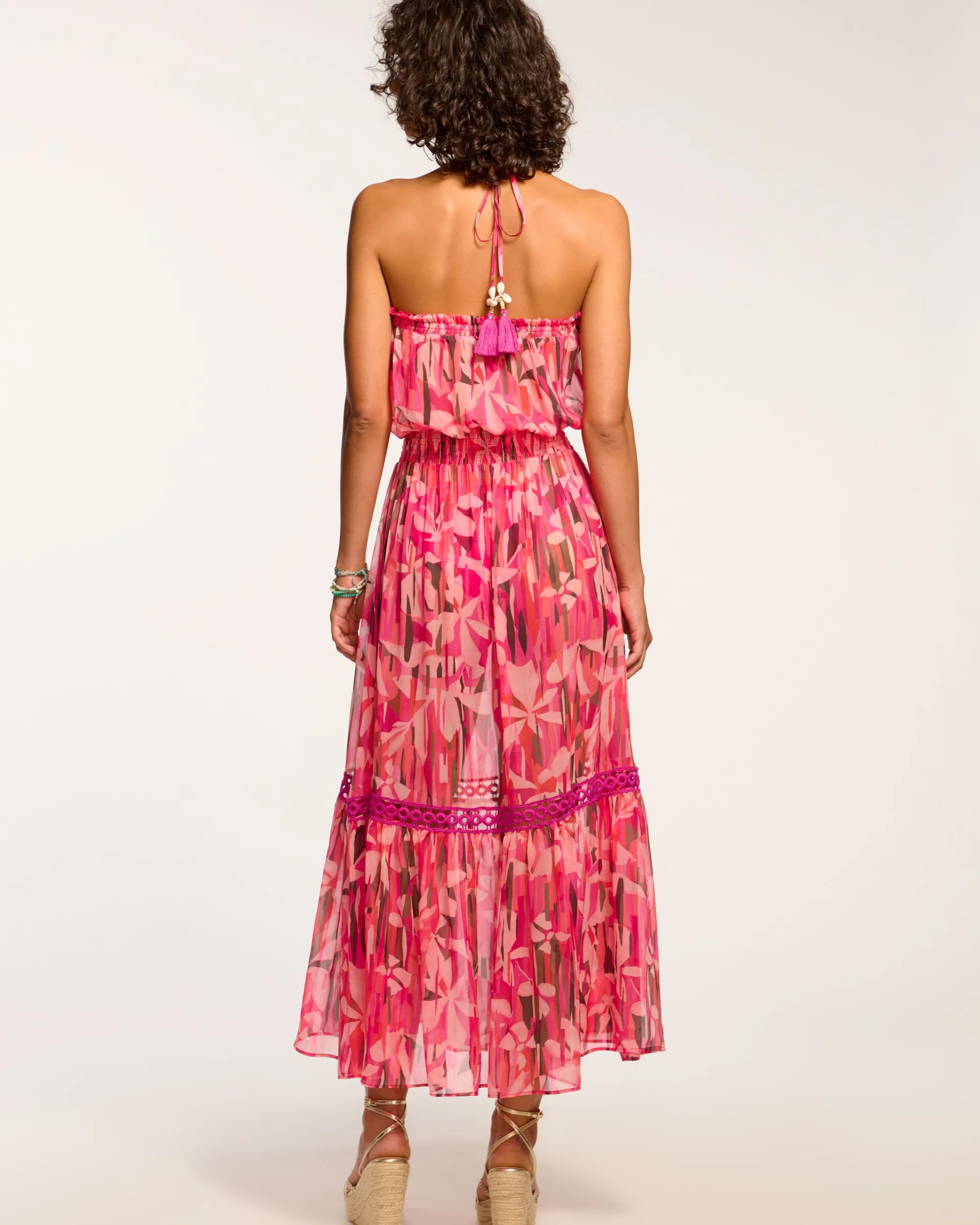 Sale Ramy Brook Miranda Coverup Dress Pinkfloral