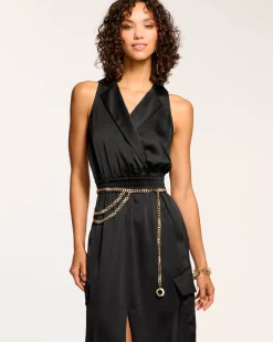 Online Ramy Brook Nikia V-Neck Midi Dress Black