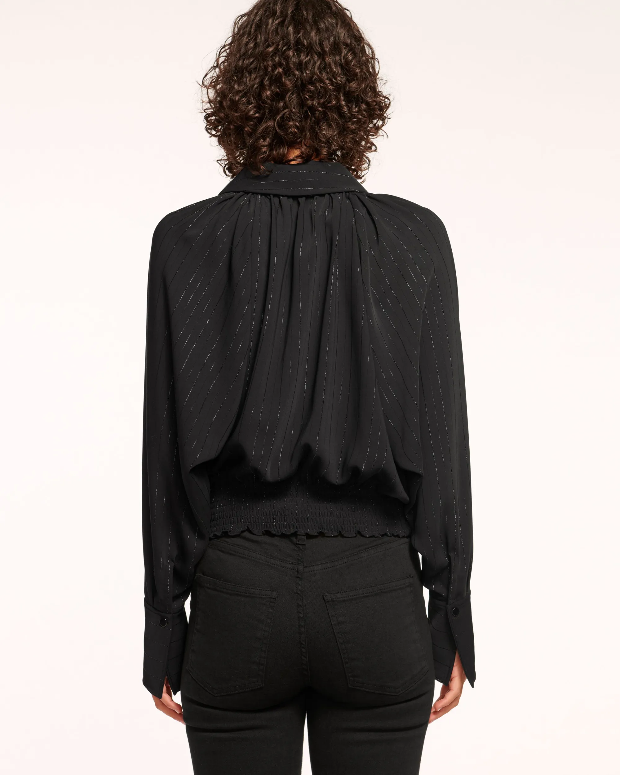 Online Ramy Brook Oliver V-Neck Wrap Top Blackstripe