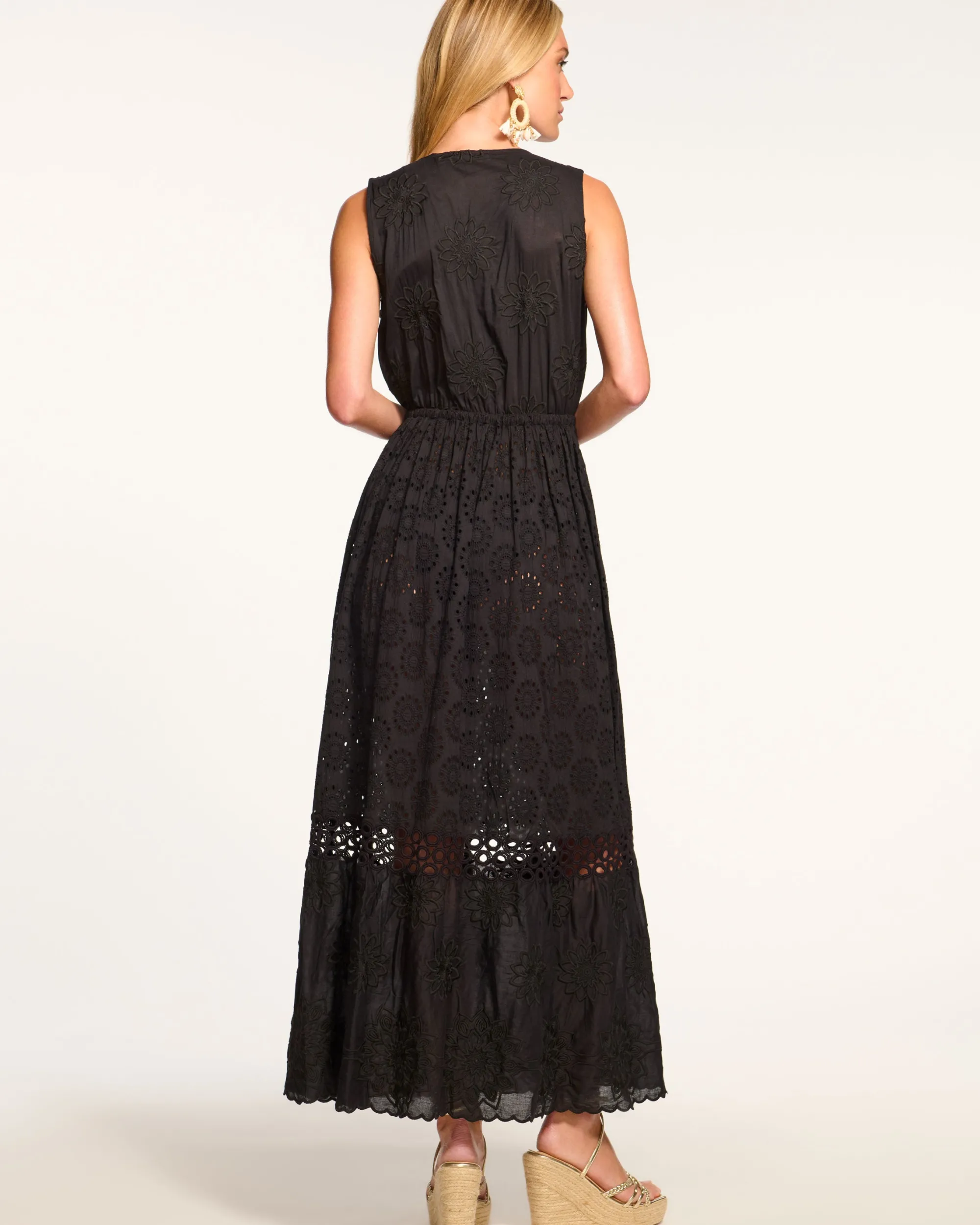 Fashion Ramy Brook Paxton Chambray Maxi Coverup Dress Black