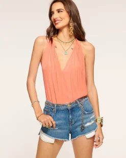 Fashion Ramy Brook Piper V-Neck Tank Top