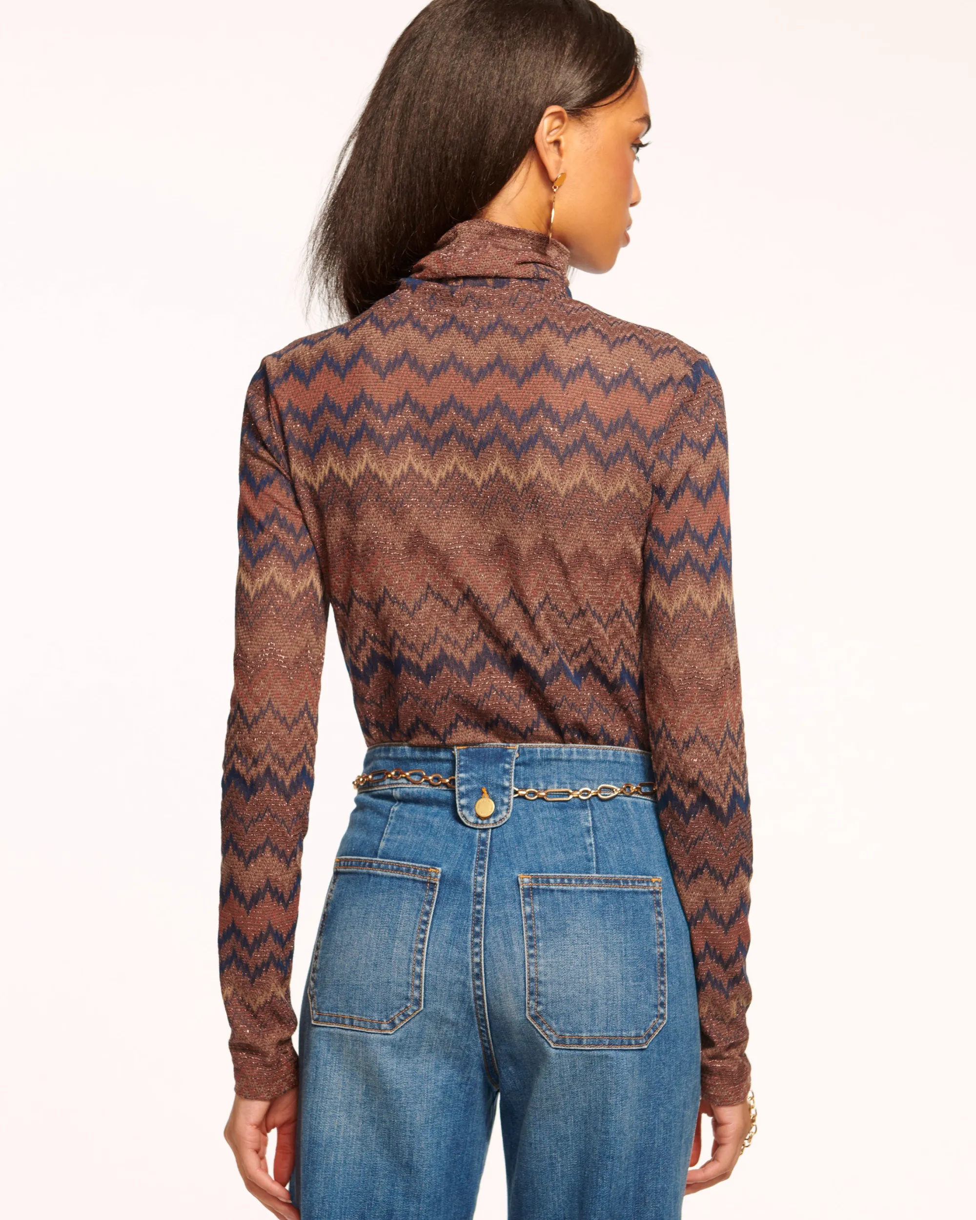 Best Ramy Brook Prudence Long Sleeve Turtleneck Top Saddlechevron