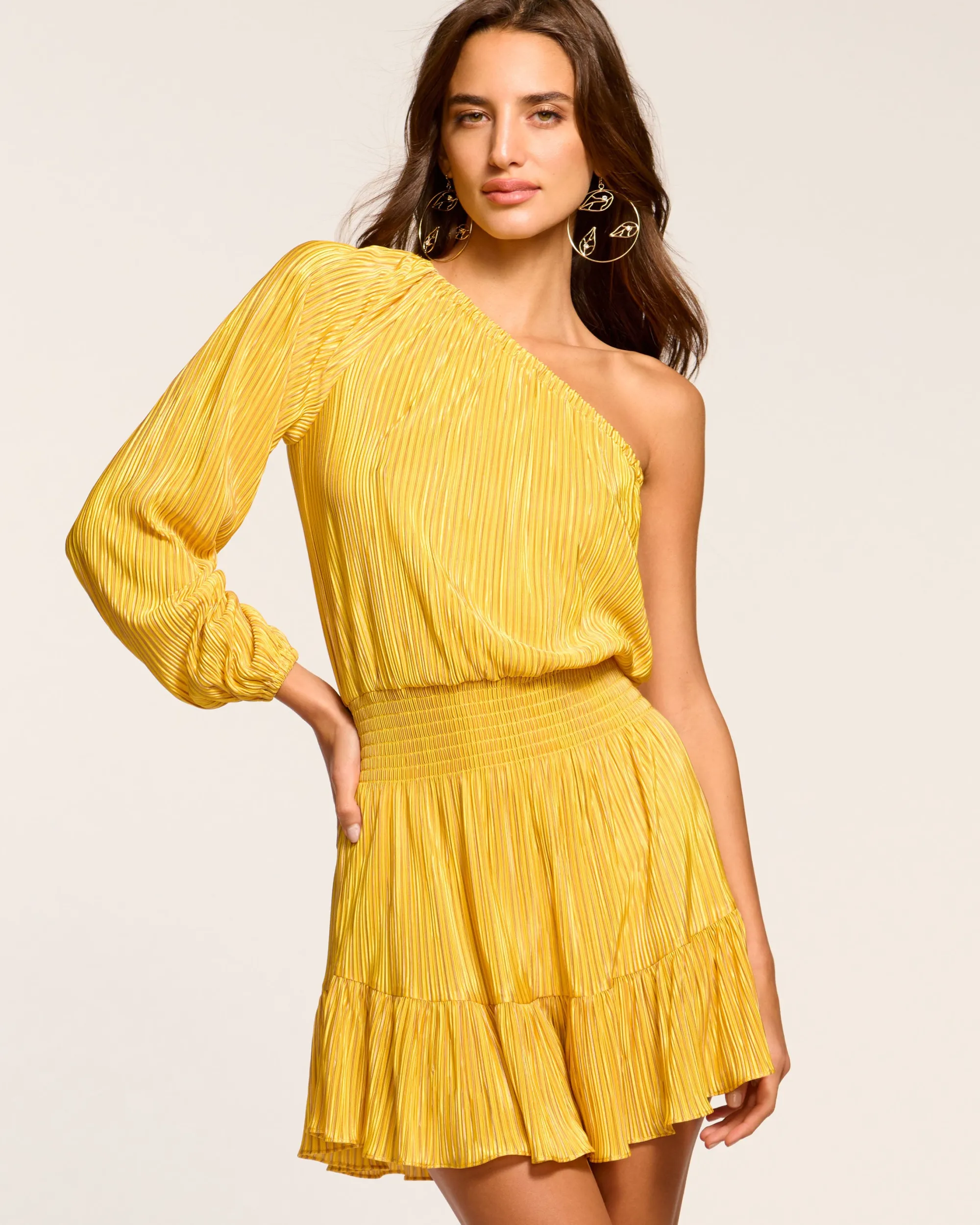 Clearance Ramy Brook Raashi One-Shoulder Smocked Mini Dress Daisypleats