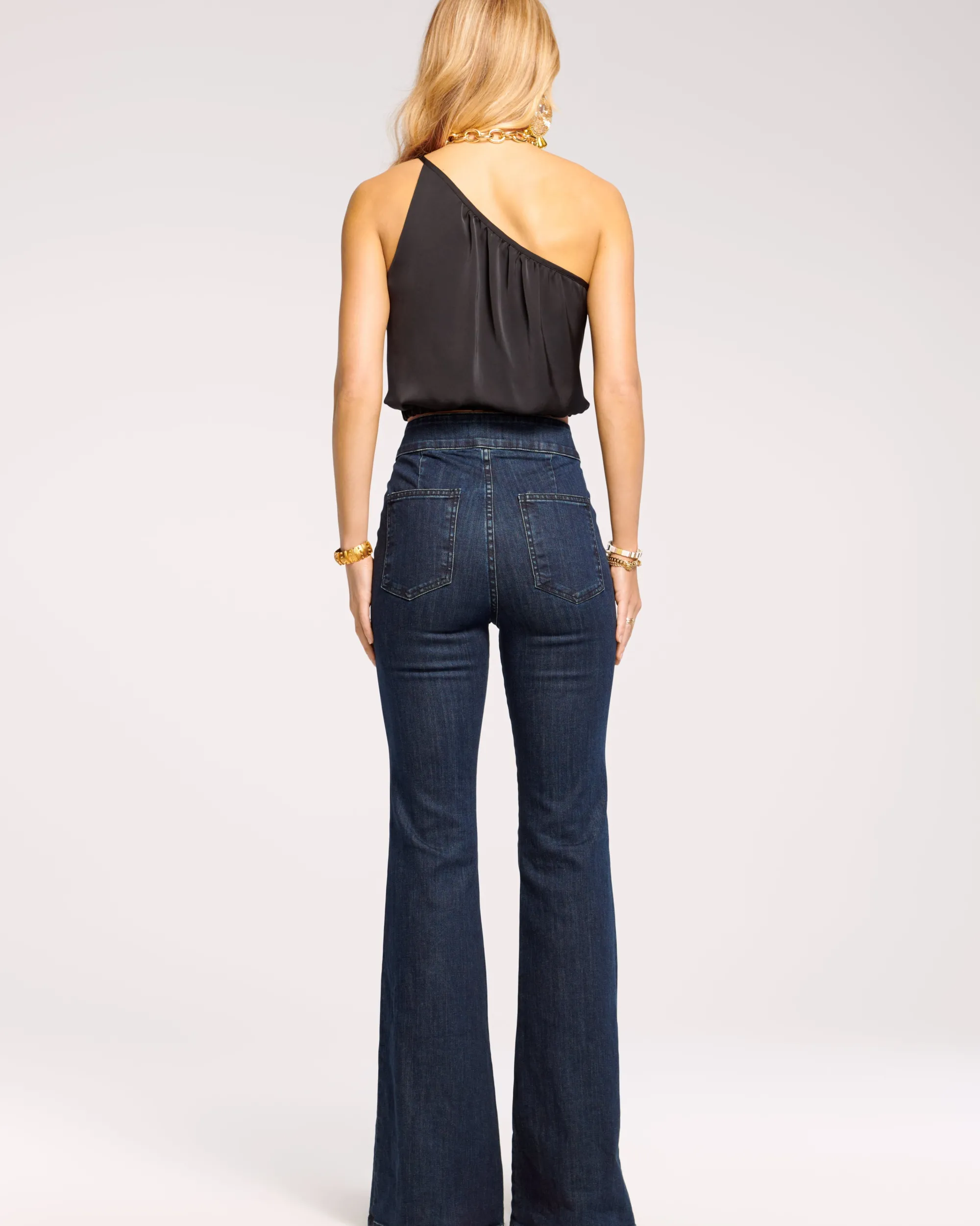 Clearance Ramy Brook Romee High Waisted Flare Jean Darkwash