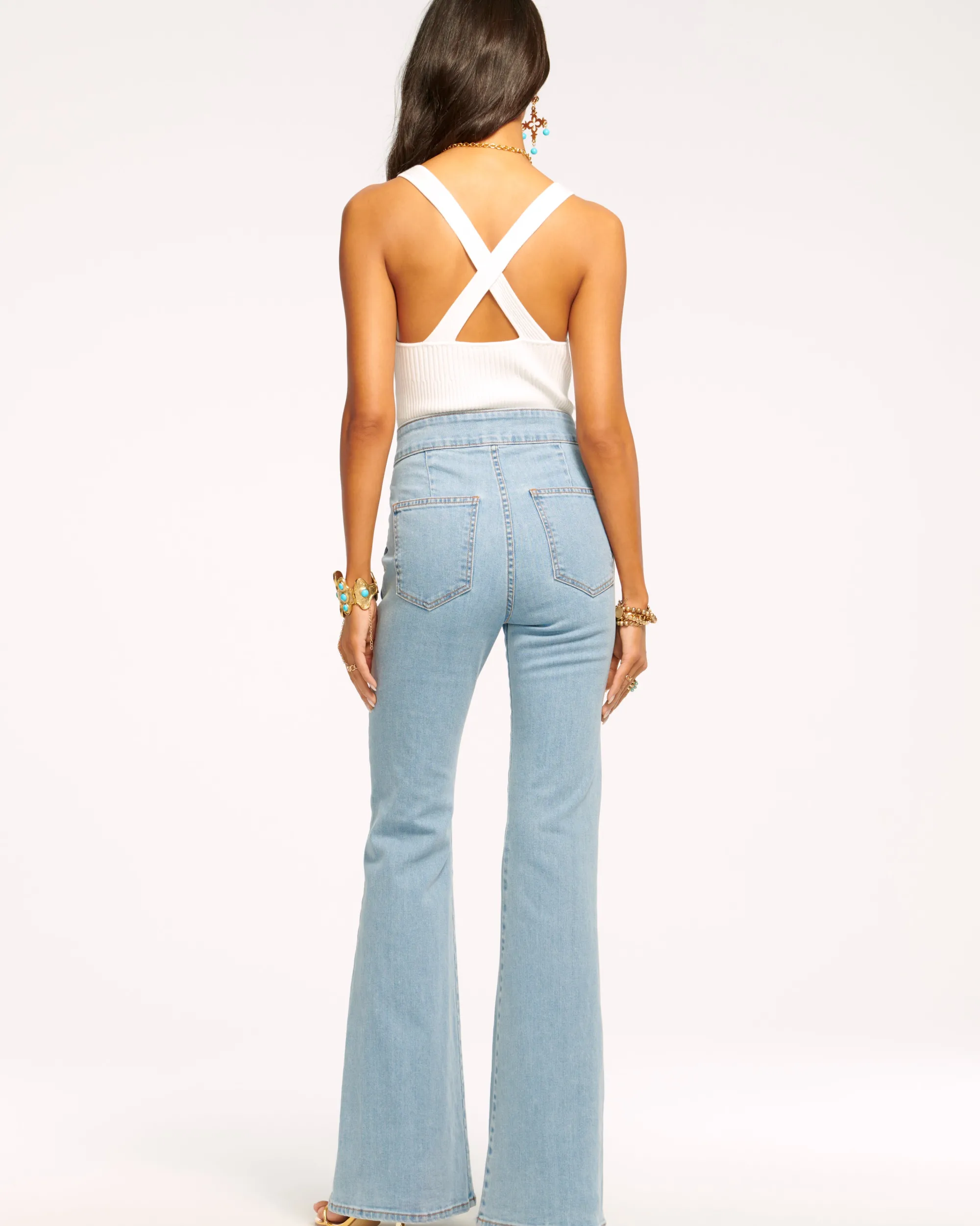 Clearance Ramy Brook Romee High Waisted Flare Jean Darkwash