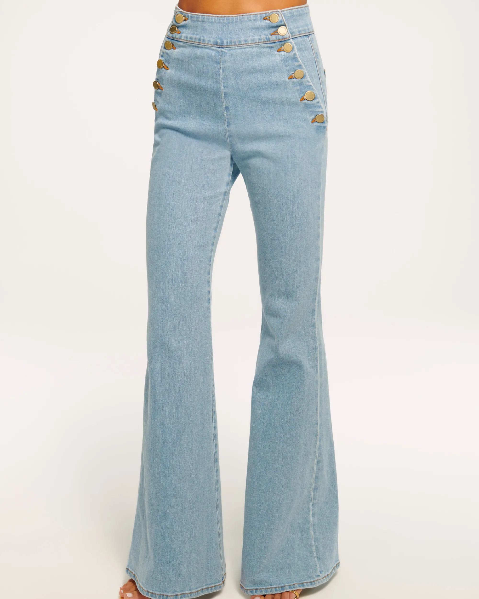 Clearance Ramy Brook Romee High Waisted Flare Jean Darkwash