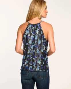 Sale Ramy Brook Rosemarie Ruffle Tank Top Bluetwilight