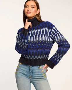 Discount Ramy Brook Rufus Turtleneck Sweater Lapisfairisle