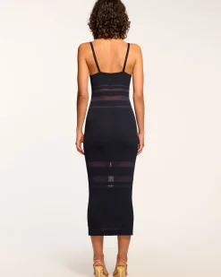 Sale Ramy Brook Shiann Knit Midi Dress Navy