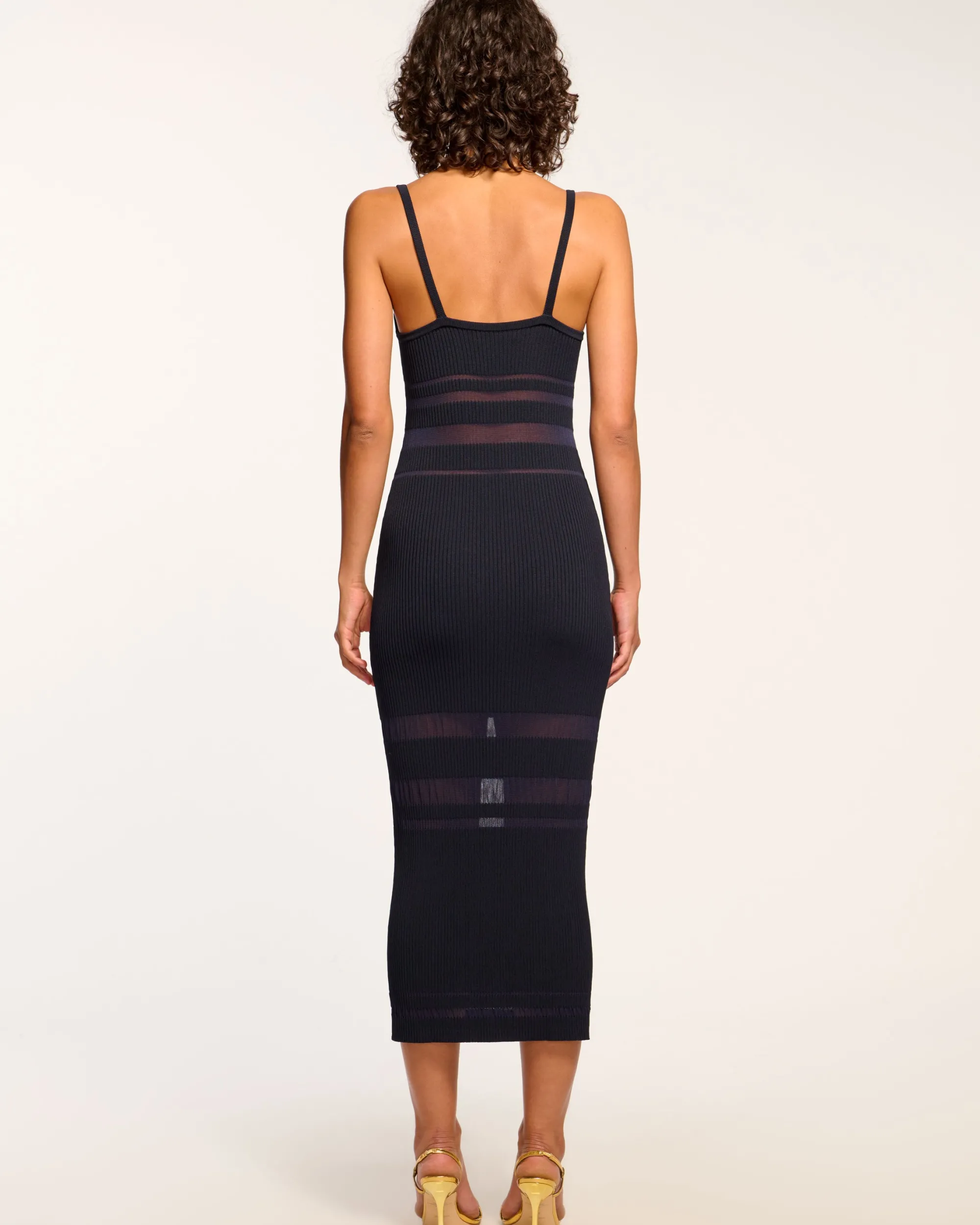 Sale Ramy Brook Shiann Knit Midi Dress Navy