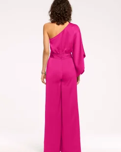 Best Ramy Brook Simone One-Shoulder Jumpsuit Black