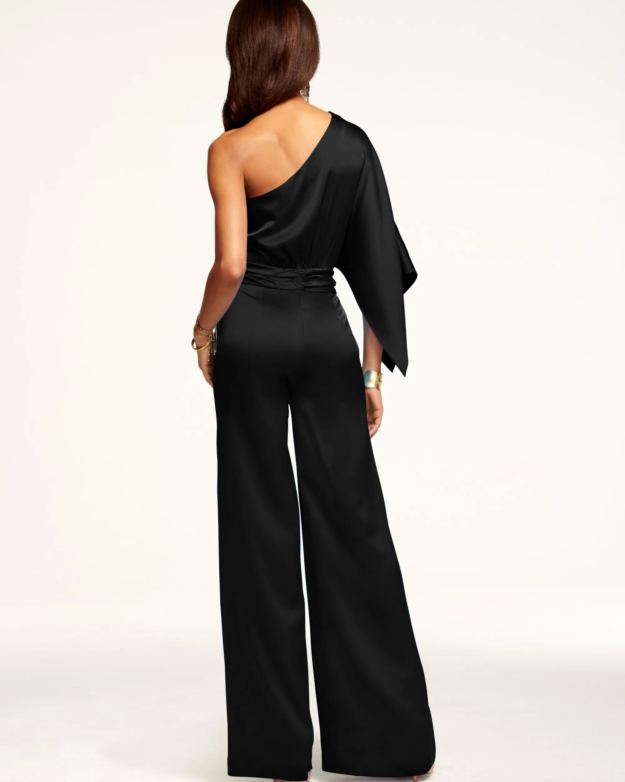 Best Ramy Brook Simone One-Shoulder Jumpsuit Black