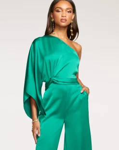Best Ramy Brook Simone One-Shoulder Jumpsuit Black