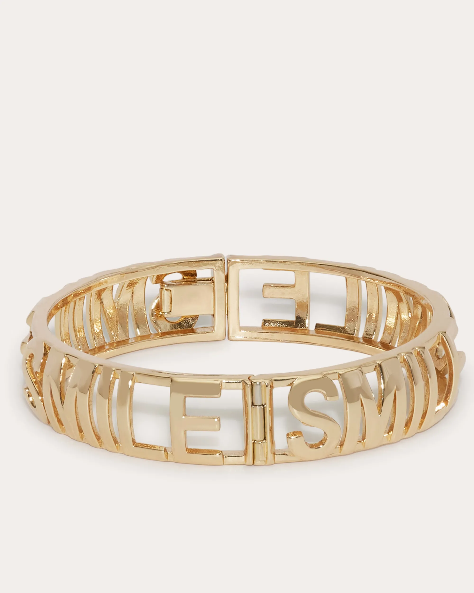 Sale Ramy Brook Smile Bangle Bracelet Gold