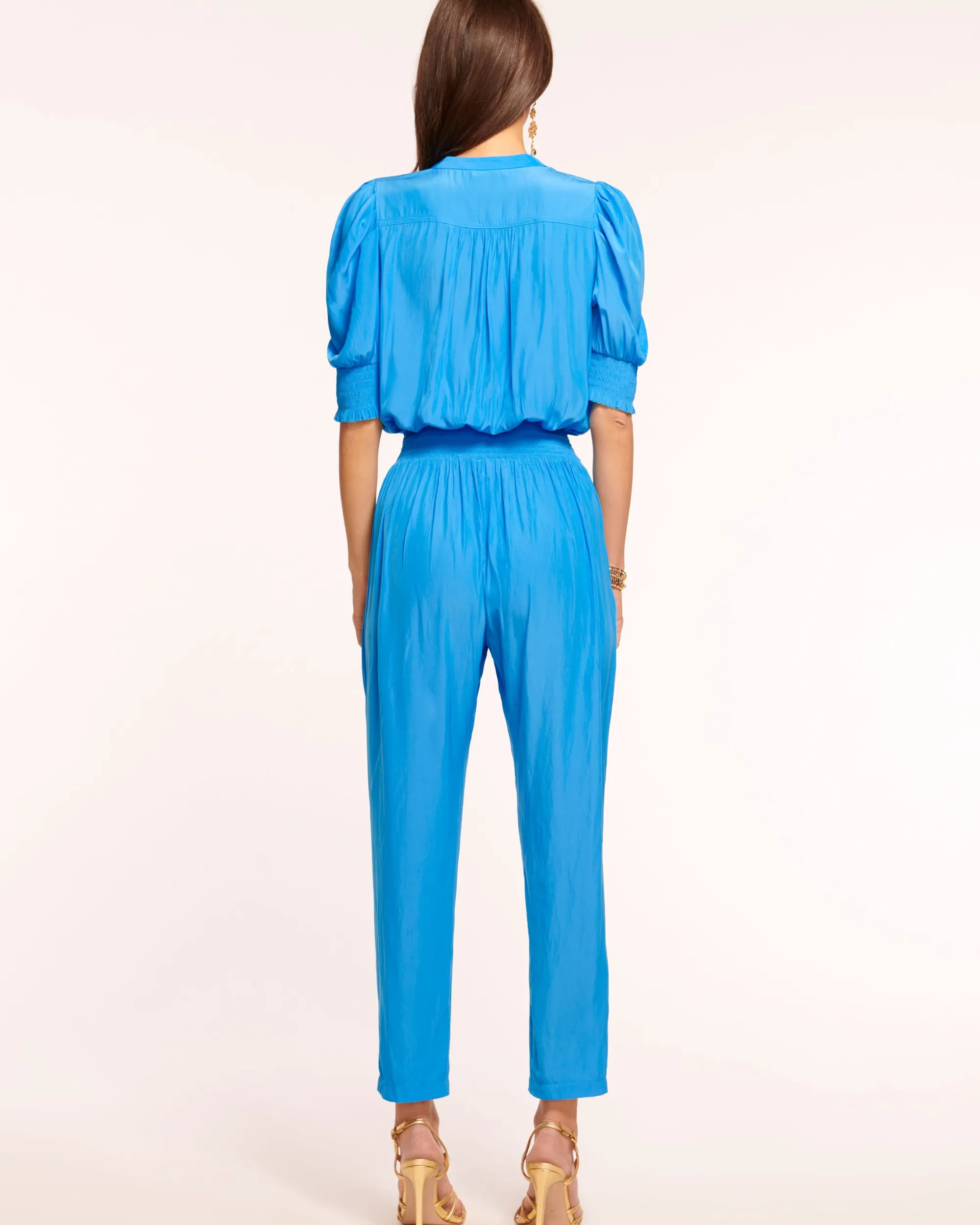 New Ramy Brook Tracey Puff Sleeve Jumpsuit